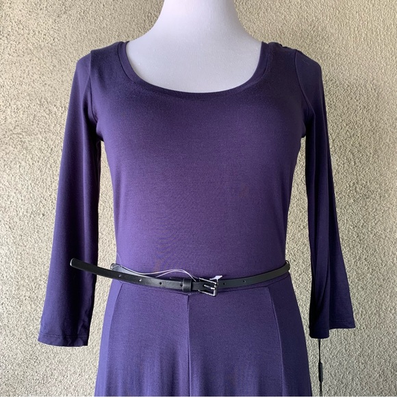 “Calvin Klein” Indigo Blue Fit & Flare Midi-Dress size 8 - Picture 4 of 12